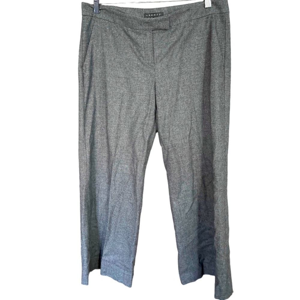 Theory Nadra All-Season Stretch Wool Wide-Leg Trousers 12